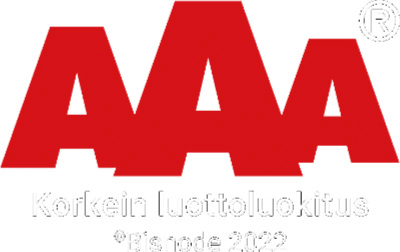 AAA, korkein luottoluokitus © Bisnode 2022.